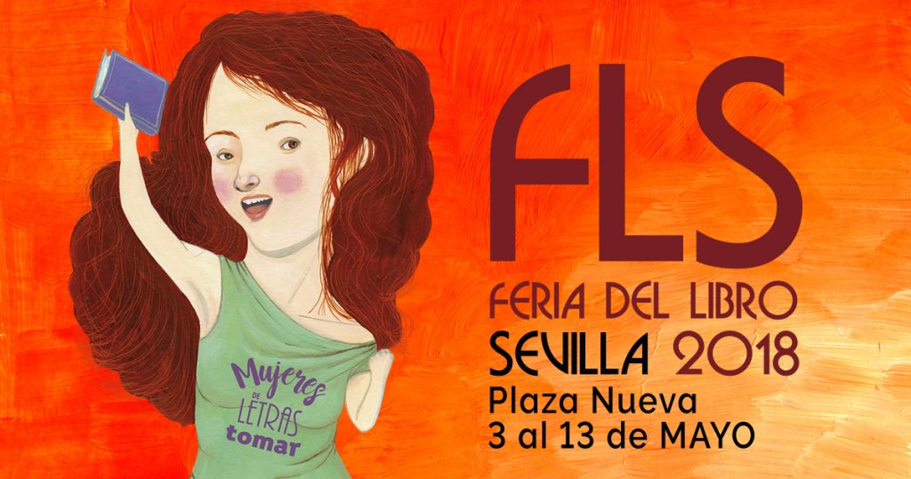 Cartel Feria del libro 2018. Sevilla.
