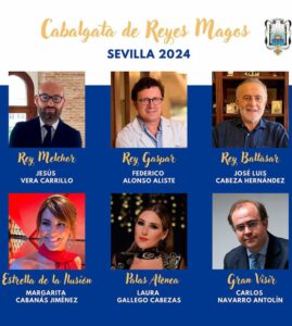 Reyes Magos y Cortejo de la Cabalgata de Sevilla 2024