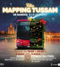 Mapping de TUSSAM en Sevilla. Navidad