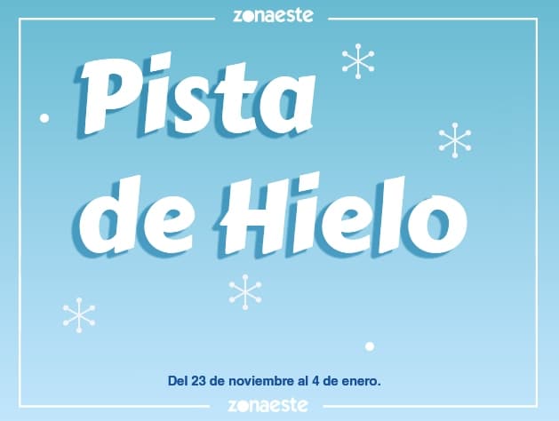 Pista de patinaje sobre hielo en C.C. Zona Este. Navidad Sevilla 2019